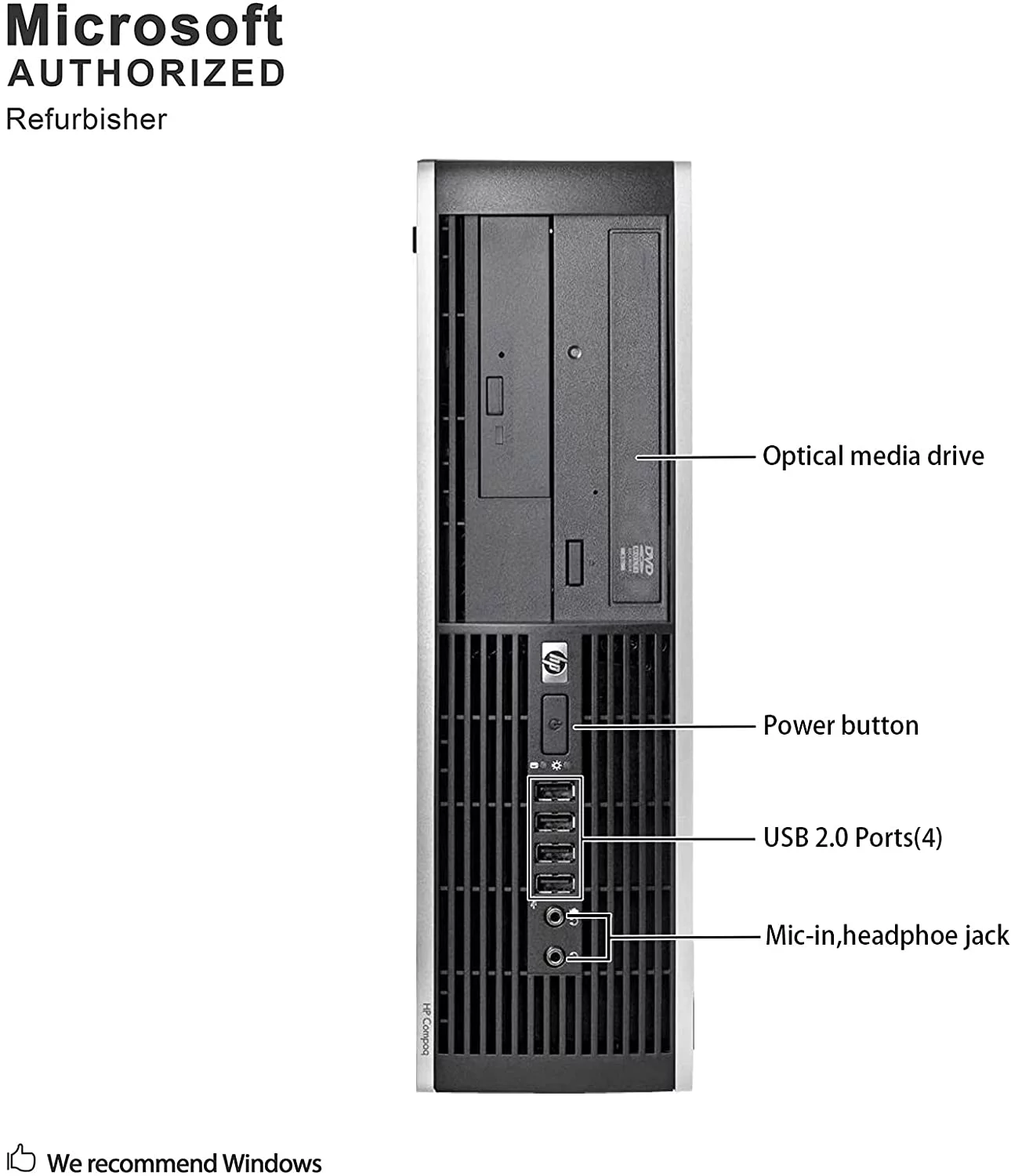 Pre-Owned Fast HP 8200 Desktop Computer Tower PC Intel Quad-Core i5 3.2GHz Processor 4GB RAM 2TB Hard Drive Windows 10 Pro 64bit with a 17" LCD Monitor Keyboard and Mouse (Refurbished: Like New)