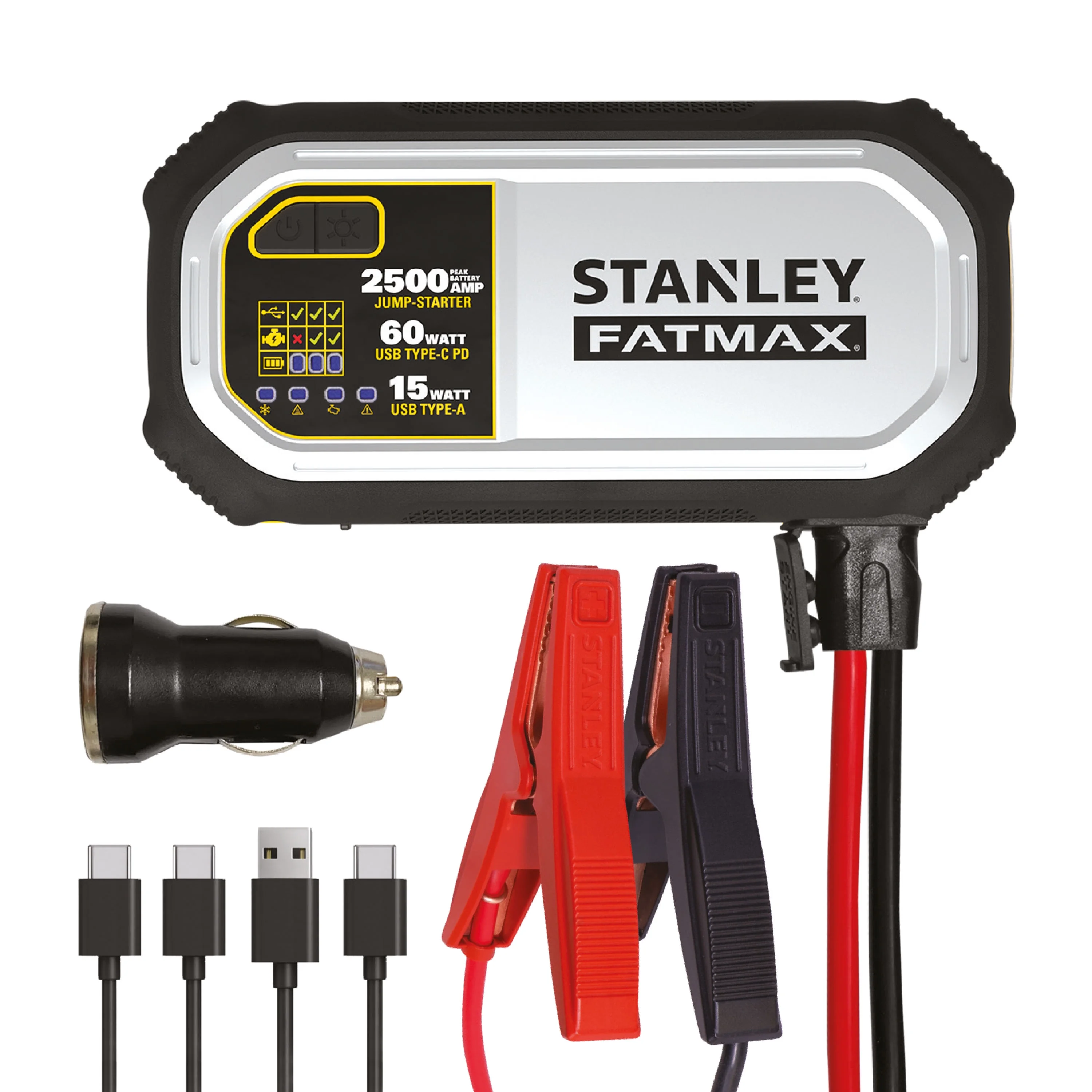 Stanley FatMax 2500 Amp, Lithium Jump Starter With Triple USB Power Bank