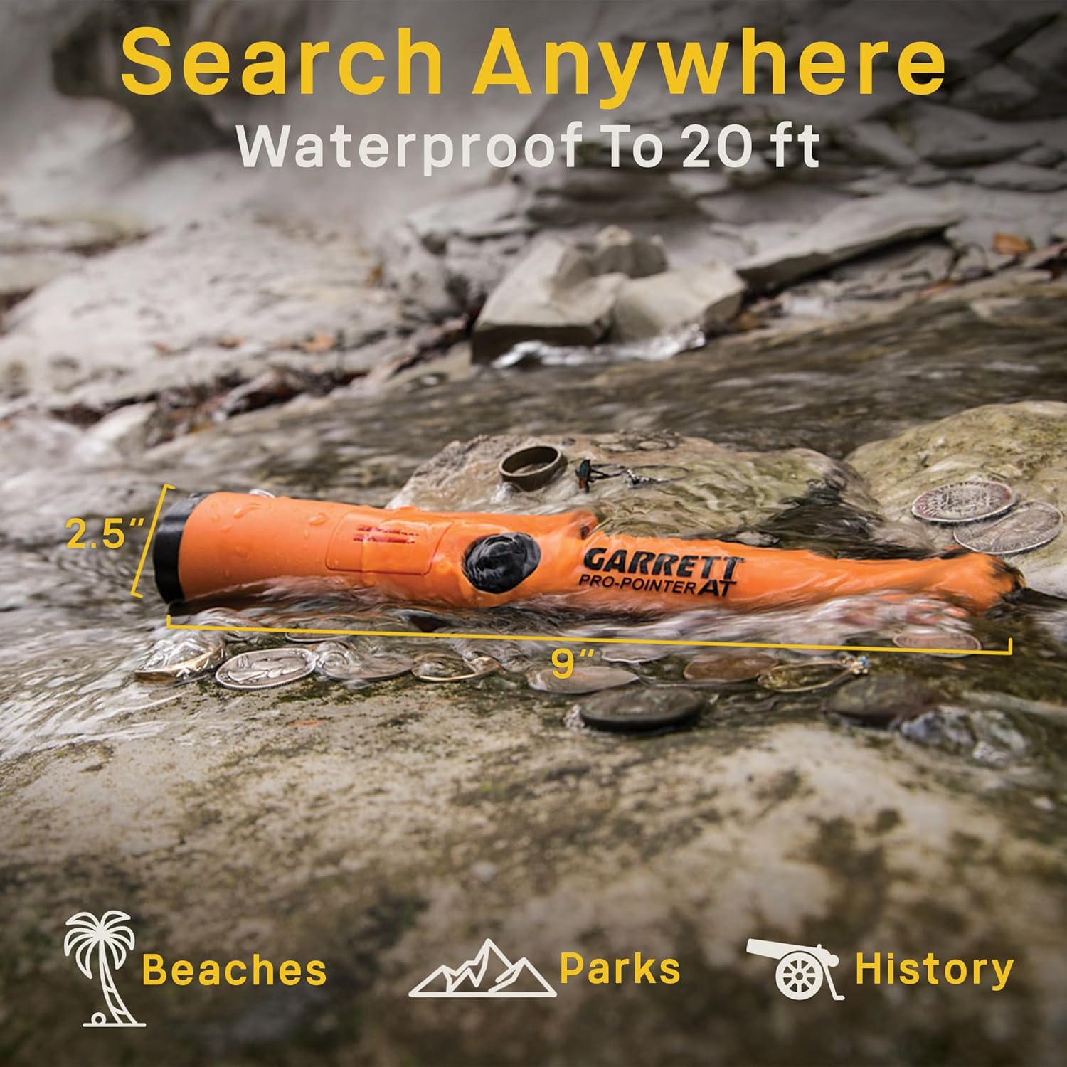 Garrett Hobby ACE 400 Metal Detector Pro-Pointer at Pinpointer, Edge Digger and Bag
