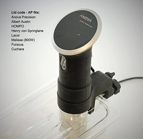 C5L-AP Lid for LIPAVI C5 Sous Vide Container, with Cut-Out for The Anova Precision Immersion Circulator