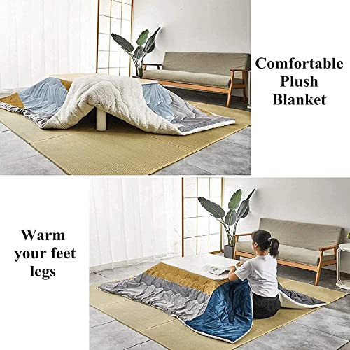 Coffee Tables Winter Indoor Heating Table Japanese-Style Home Tatami Tea Table Heating Table Set Kotatsu Heater Futon Set Sleeping Heating Table (Color : Grey, Size : 105 * 75 * 38cm)