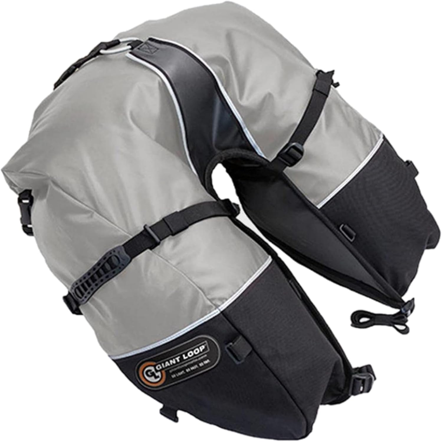Giant Loop Coyote Saddlebag, Black Water-resistant Motorcycle Storage Bag, 39-Liters Capacity to Carry Small & Large Gear, Fits Any Dirt Bike, Enduro, Adventure & More