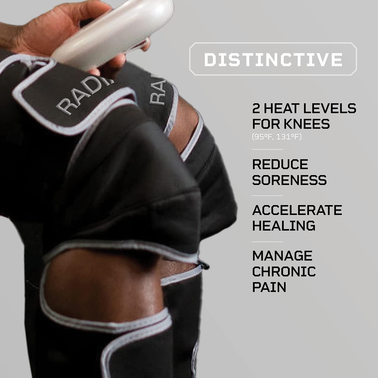 Lifepro Radiate Plus Thigh, 3 Massage Modes - Calf and Foot Massager Machine Extra Wide - Leg Compression Massager - Heated Knee Pain Relief, Poor Circulation, Vein Support - Remote Control