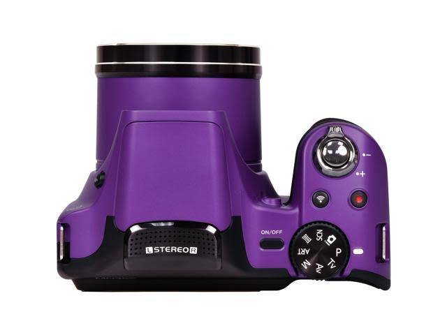 Minolta 20.0-Megapixel 1080p Full HD Wi-Fi Mn35z Bridge Camera with 35x Zoom (Purple)