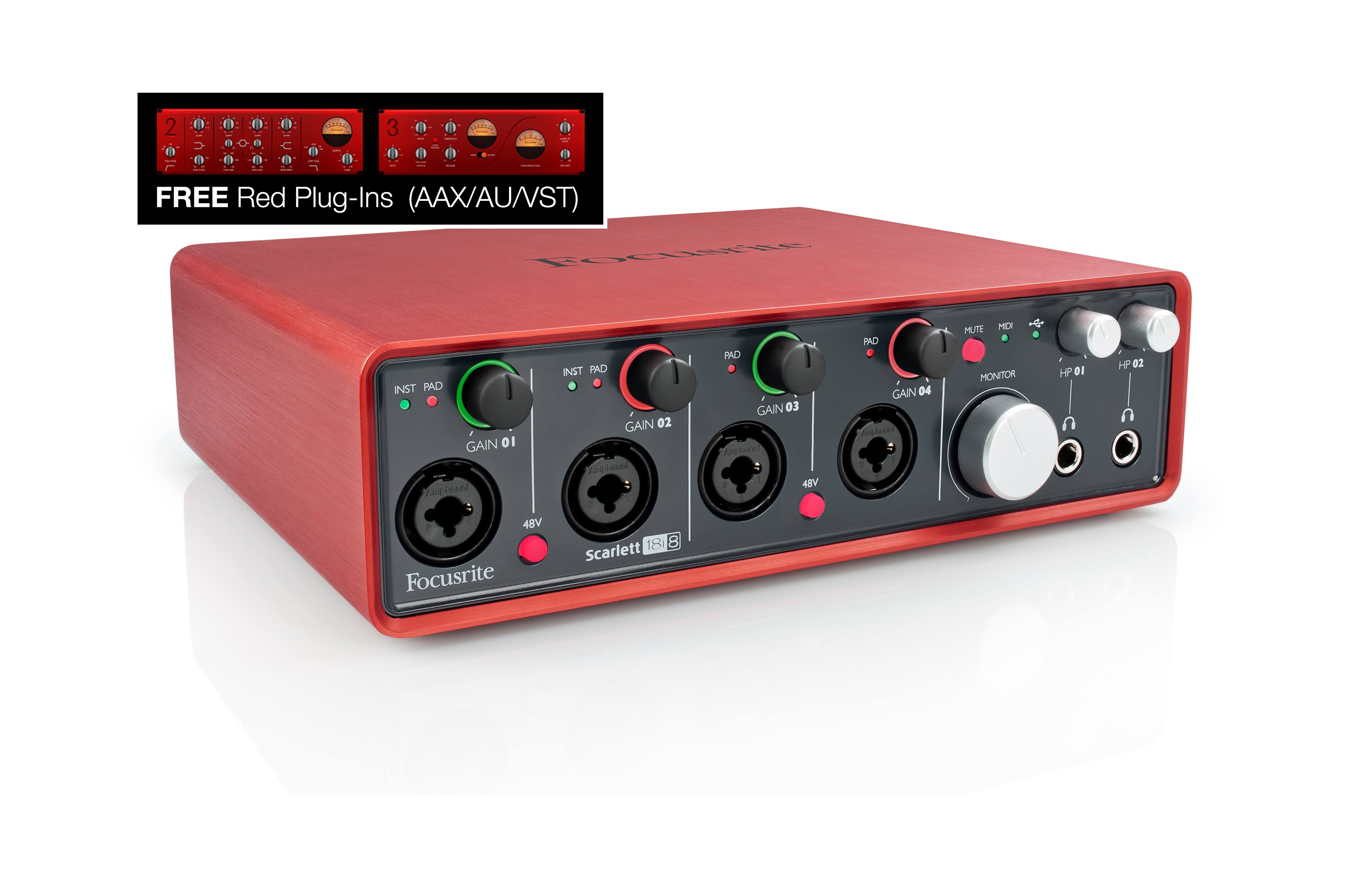 Focusrite Scarlett 18i8 USB 2.0 Audio Interface with Software - Stereo
