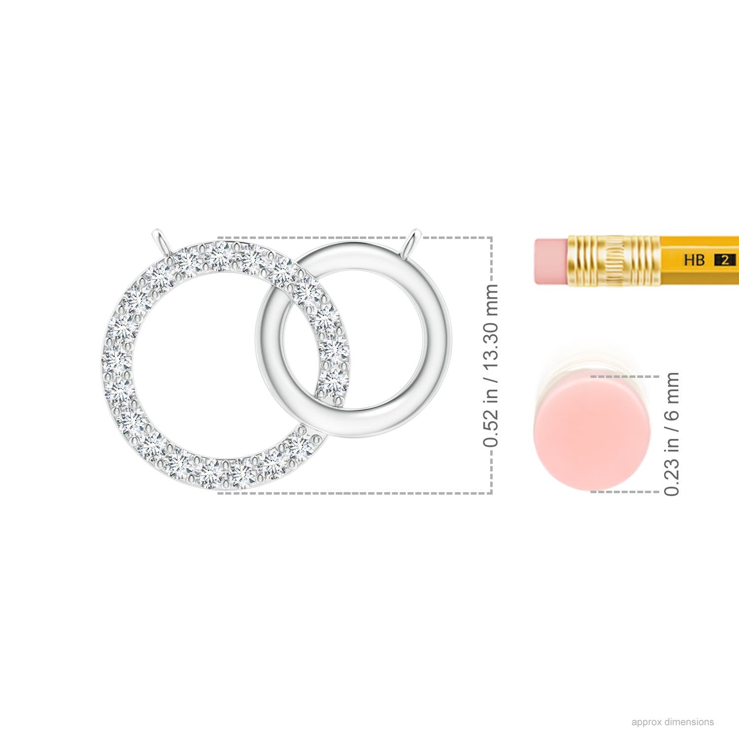 Angara Natural 0.26 Ct.tw. Diamond Fashion Pendant Necklace in 14K White Gold for Women