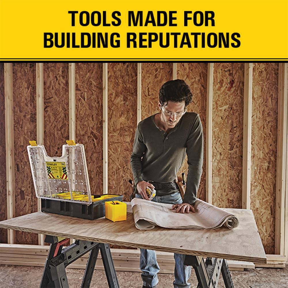 Stanley 011031s 33 in. Plastic Adjustable Folding Sawhorse