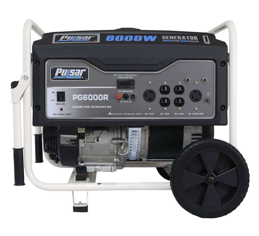 Pulsar 6,000 Peak Watt Gas-Powered Carb Approved Portable Generator