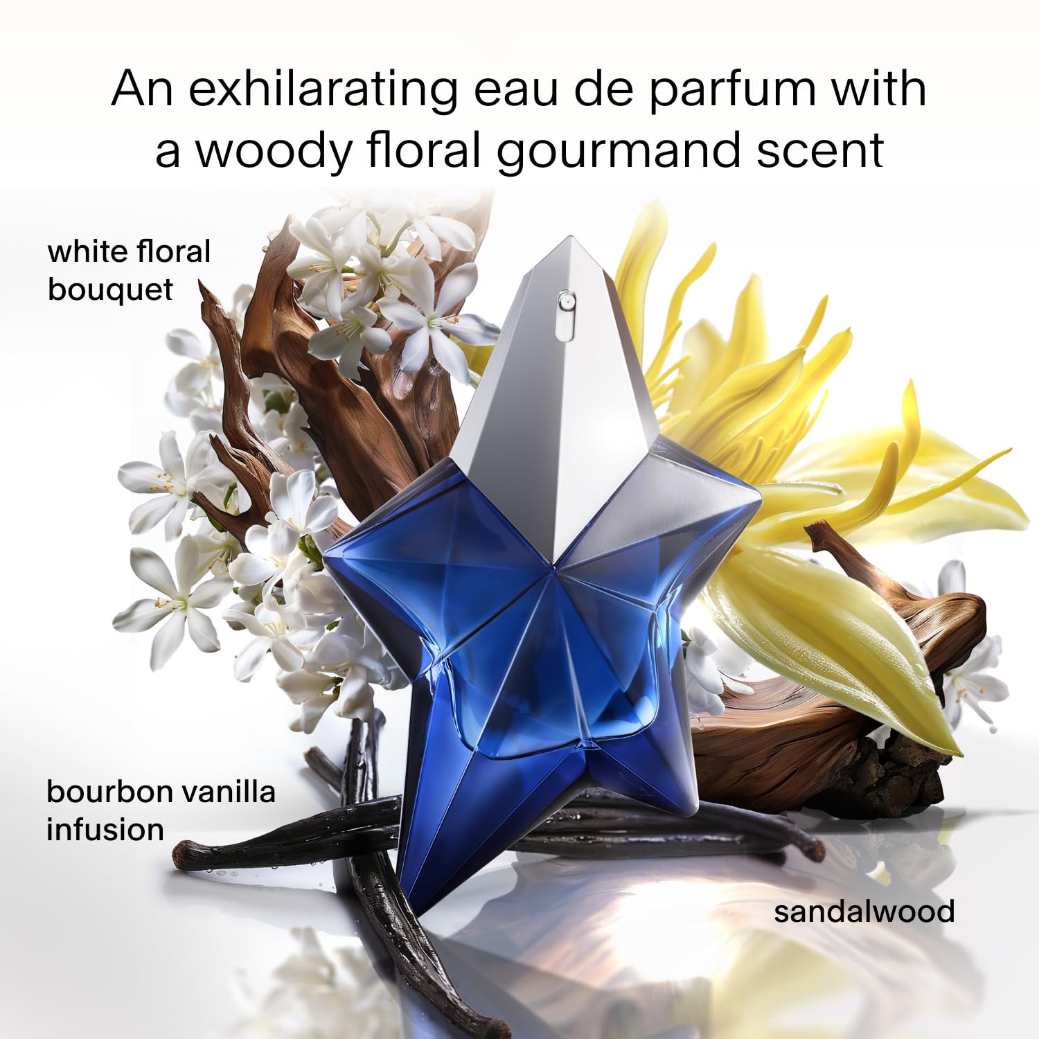 Mugler - Angel Elixir - Eau de Parfum - Womens Travel Perfume Bundle - Floral & Woody - With Sandalwood, Amber, and Vanilla - 3.3 Fl Oz Full Size Perfume & 0.3 Fl Oz Travel Size