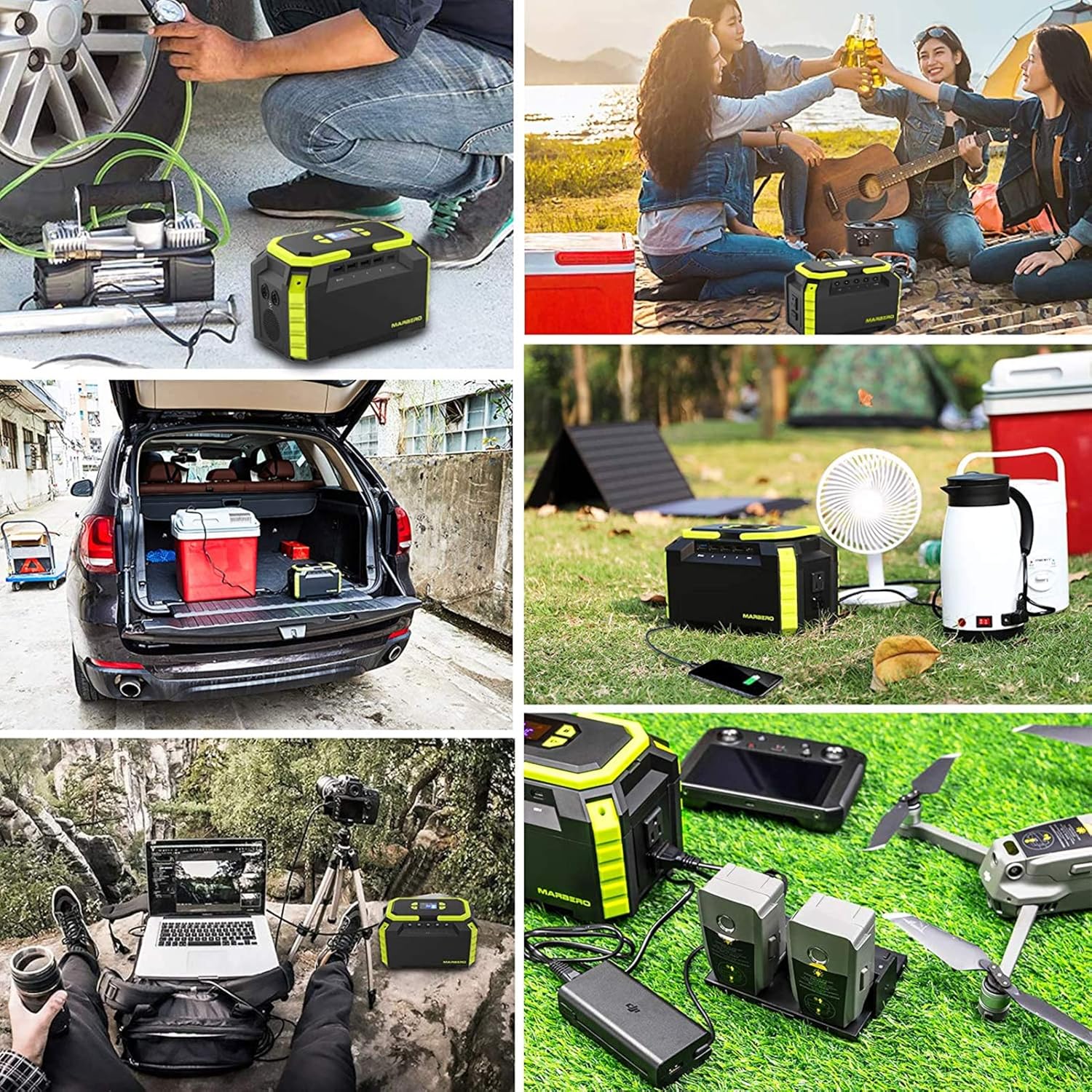 200W Portable Power Station 222Wh 60000mAh Backup Lithium Battery Power Supply Solar Generator(Solar Panel Not Included) with 2 110V AC Outlets/2 QC3.0 LED Flashlights for CPAP Home Camping Emergency Backup