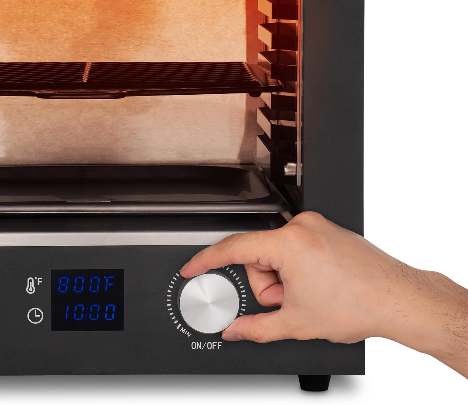 Luma Electric Steak Grill, Portable Indoor Countertop Oven with Griddle, Smokeless Electric Infrared Grill, Heats up to 1450 Degrees, BBQ, Grill, Toast, and Broil Chicken, Beef, Pork, and Vegetables