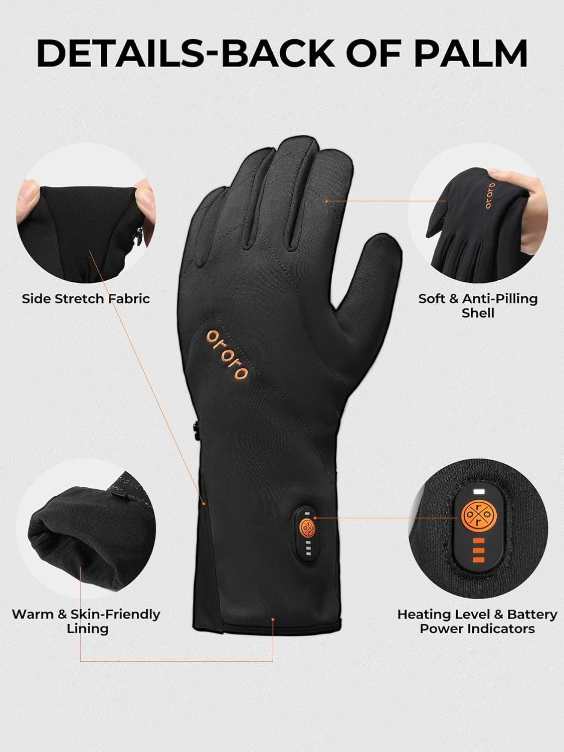 Heated Gloves Liner for Men and Women, Lightweight Heated Liner Gloves for , and Arthritis Hands