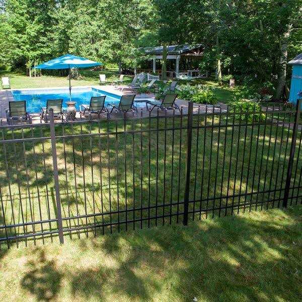 Barrette Outdoor Living Cascade Standard-Duty 6 ft. H x 6 ft. W Black Aluminum Pre-Assembled Fence Panel 73002352 - Shop Hardware Tools Online Store