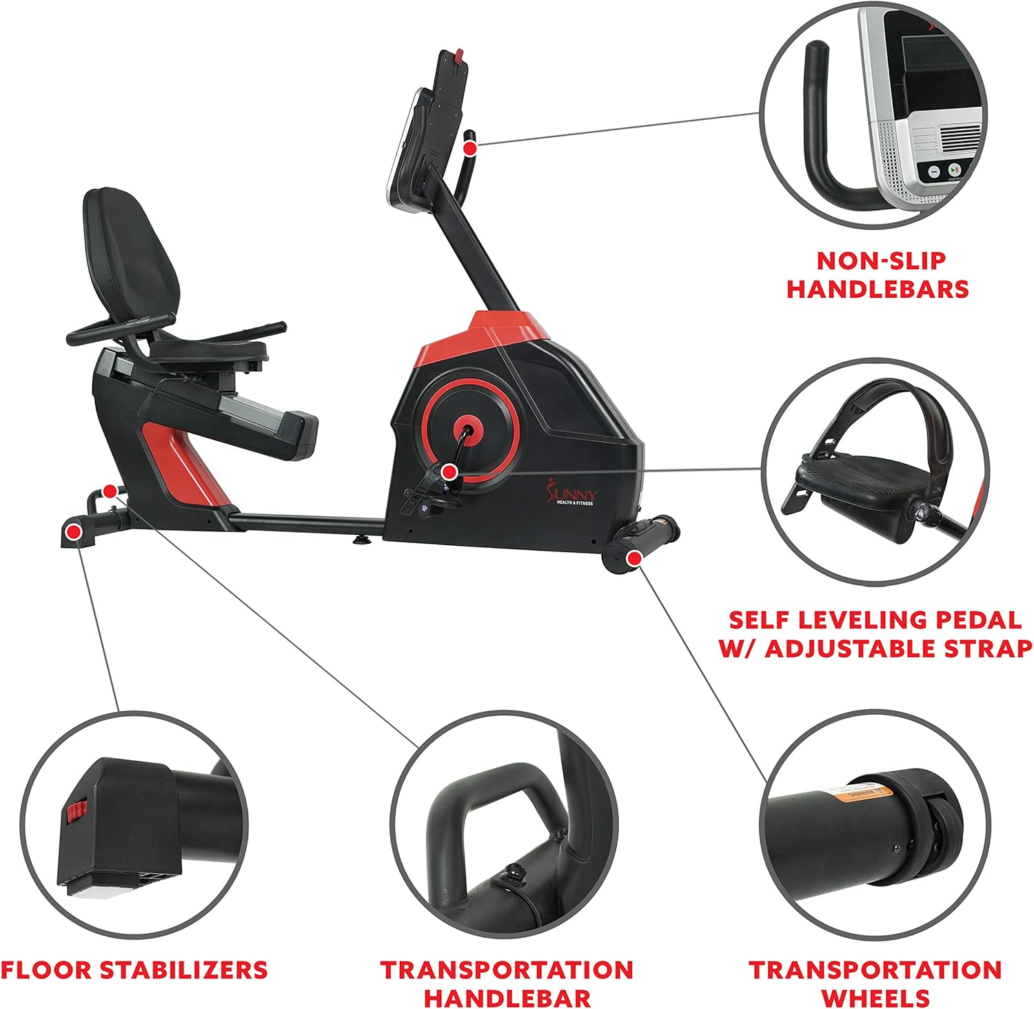 Sunny Health & Fitness Evo-Fit Cardio Recumbent Bike - SF-RB4954
