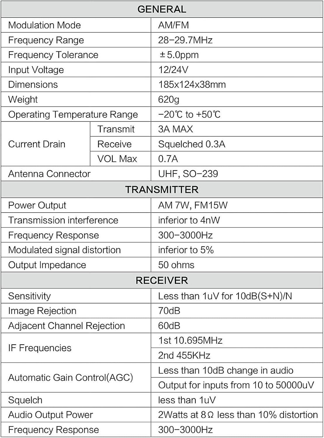 AnyTone AT-500M 10 Meter (28-29.7MHz) Ham Radio for Truck, 12/24V Amateur Mobile Transceiver, Two Way Radios with AM/FM/PA Mode, Emergency Channels, High Power Output AM 7W, FM 15W Pack of 2