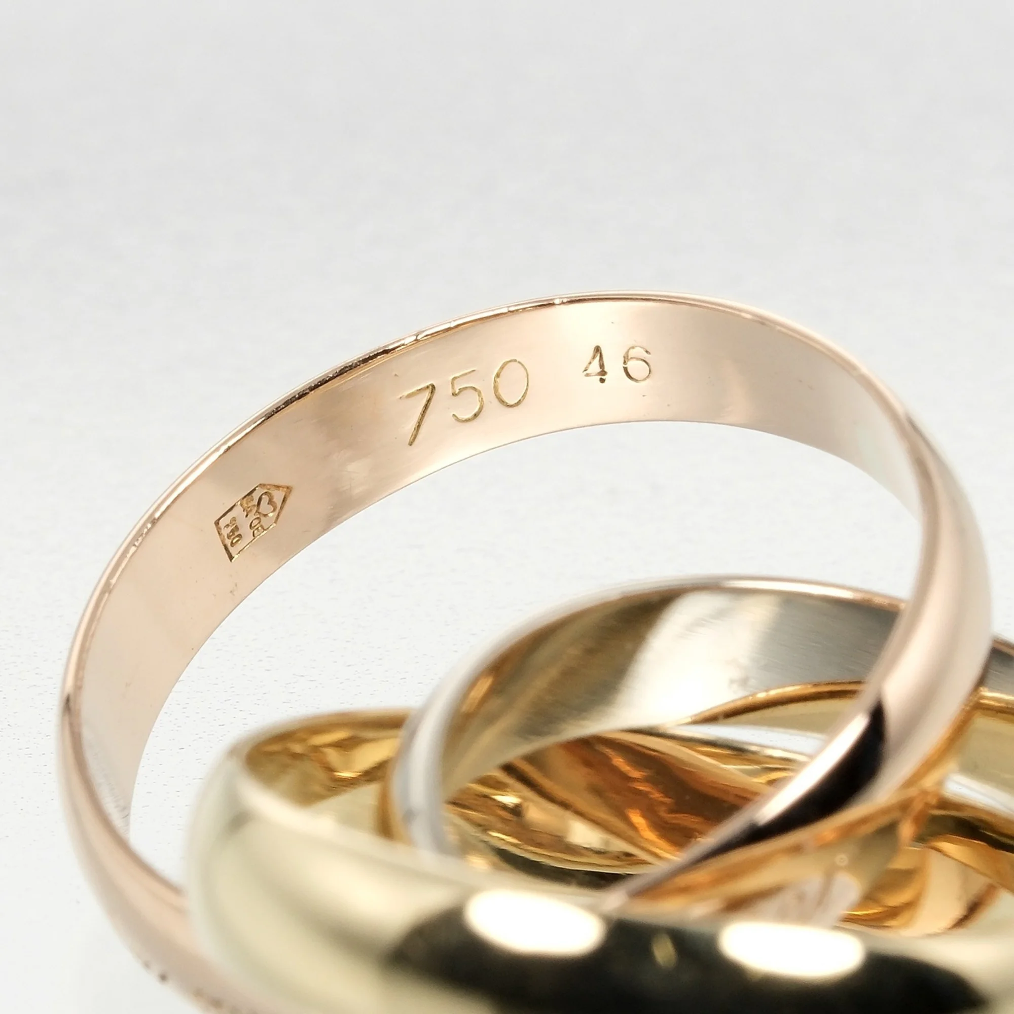 Pre-Owned Cartier CARTIER Trinity Ring K18 Gold YG PG WG Approx. 5.65g S111524314 (Good)