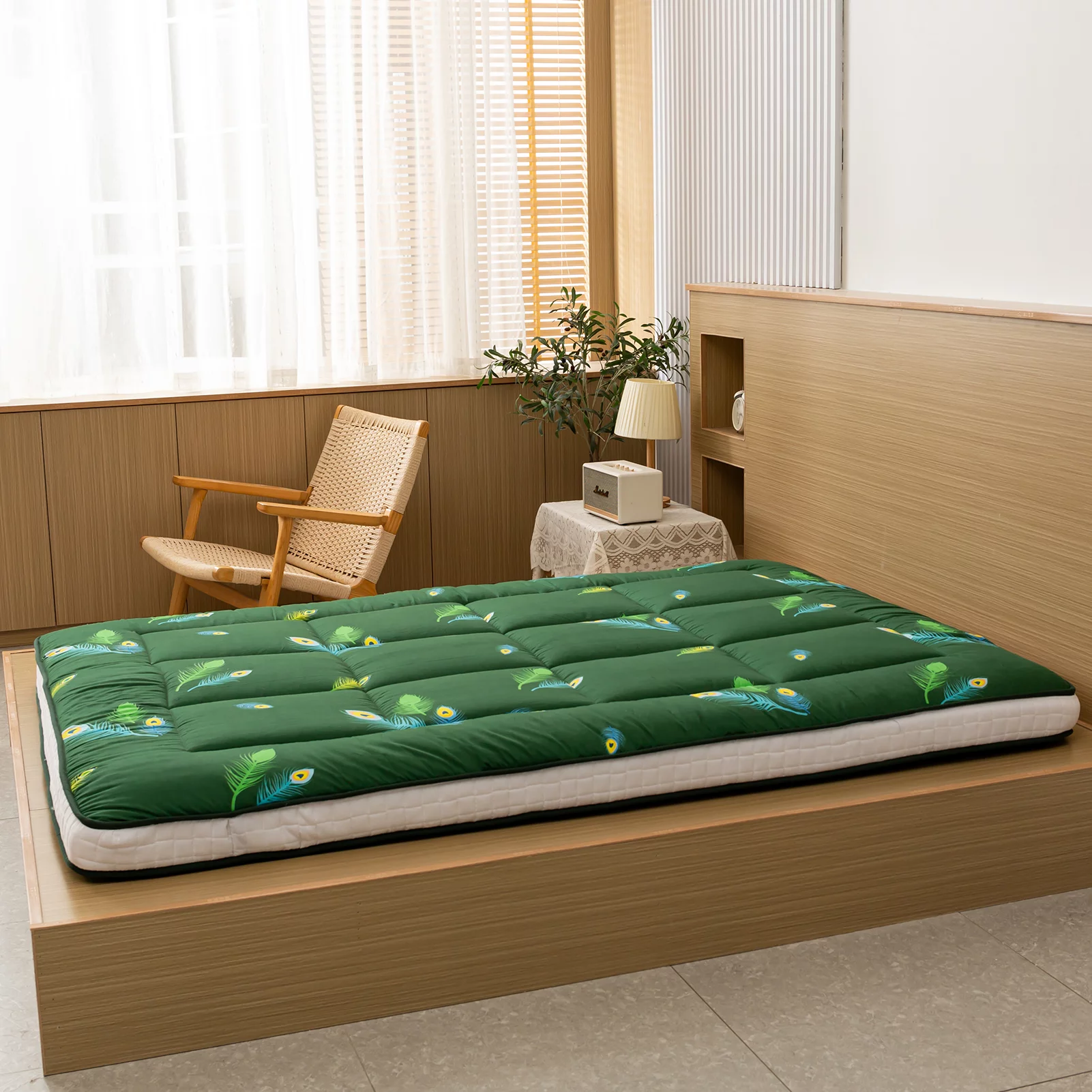 Extra Thick Futon Floor Mattress, Padded Japanese Folding Roll Up Mattress Sleeping Pad, Foldable Camping Portable Mattress Shikibuton