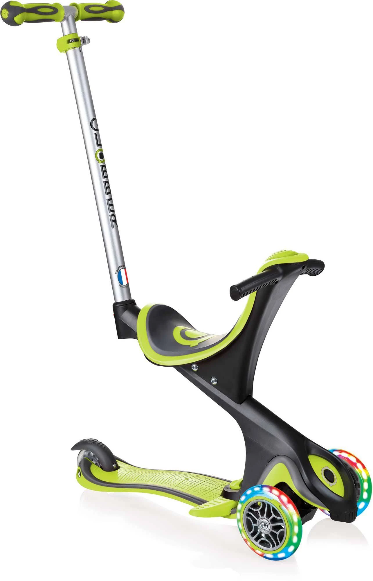 Globber Scooters Evo Comfort Convertible Scooter in Lime Green