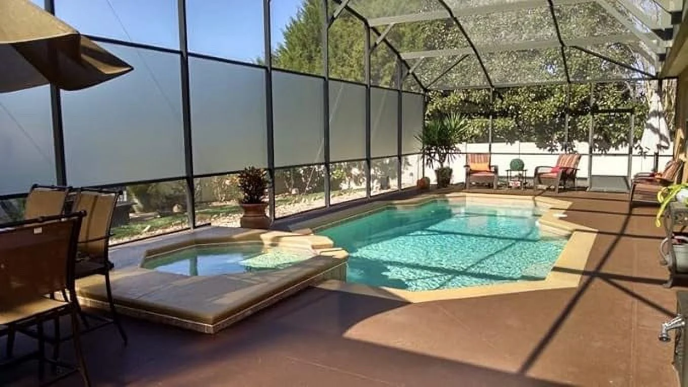 Florida Glass Privacy Screen Mesh Kit - (36 in x 100 ft) Roll of Screen & Roller Tool - Vinyl-Laminated Fiberglass Mesh Screen Roll for Pool Enclosure - Charcoal - Curated Treasures Market