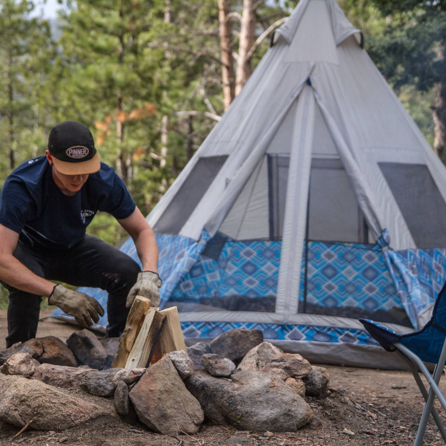 Wenzel Shenanigan 8 Person Teepee Tent, Blue