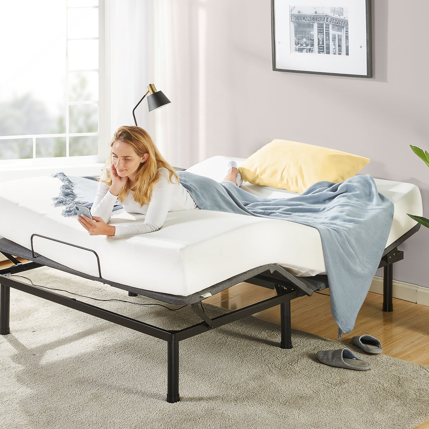 Zinus Jared 14" Adjustable Metal Bed Frame with Customizable Leg Height, Twin XL