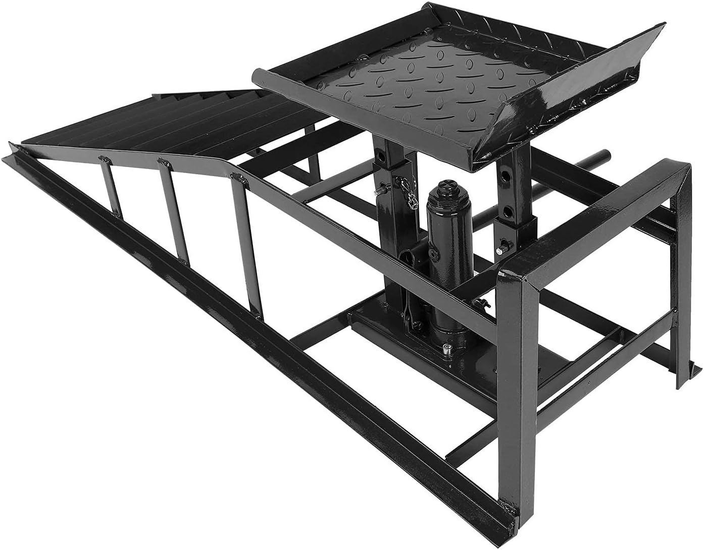 TYFYB 2 Pack Black 10000lbs Capacity Low Profile Car Lift Service Ramps Truck Trailer Garage Automotive Hydraulic Lift Repair Frame Lift Height Hydraulic Vehicle Ramps, CY0665
