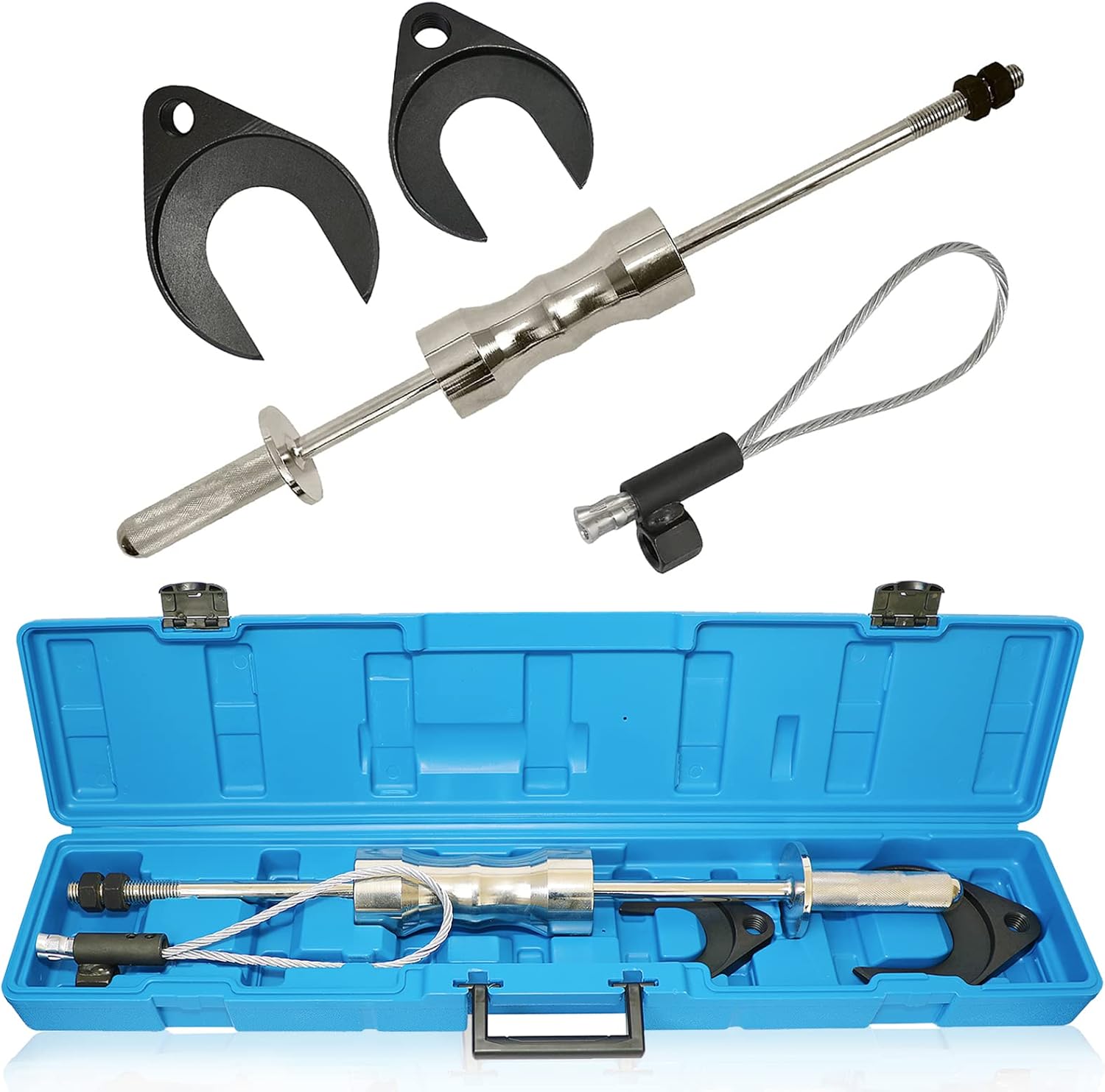 10lb Heavy Duty Inner CV Axle Removal Tool for FWD Vehicles Front Wheel Drive Axle Half Shaft Removal Tool,CATUDIY Inner CV Joint Puller Tool & Slide Hammer Puller Set with 48&63MM Joint Fork Adapters