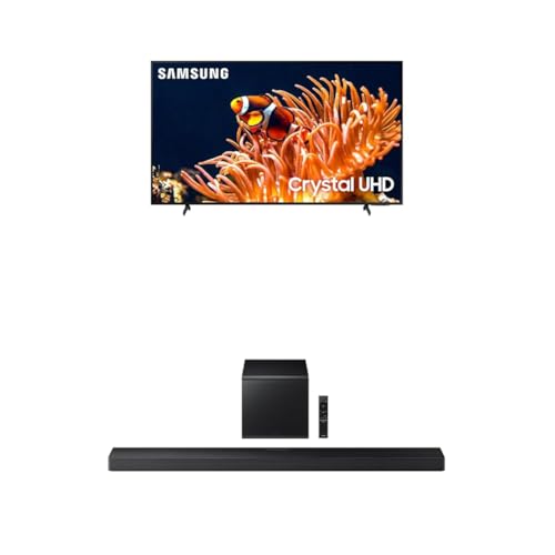 Samsung 43-Inch Class 4K Crystal UHD DU8000 Series HDR Smart TV w/Object Tracking Sound Lite, Motion Xcelerator 120Hz, Ultra Slim Design, Gaming Hub, Alexa Built-in (UN43DU8000, 2024 Model)