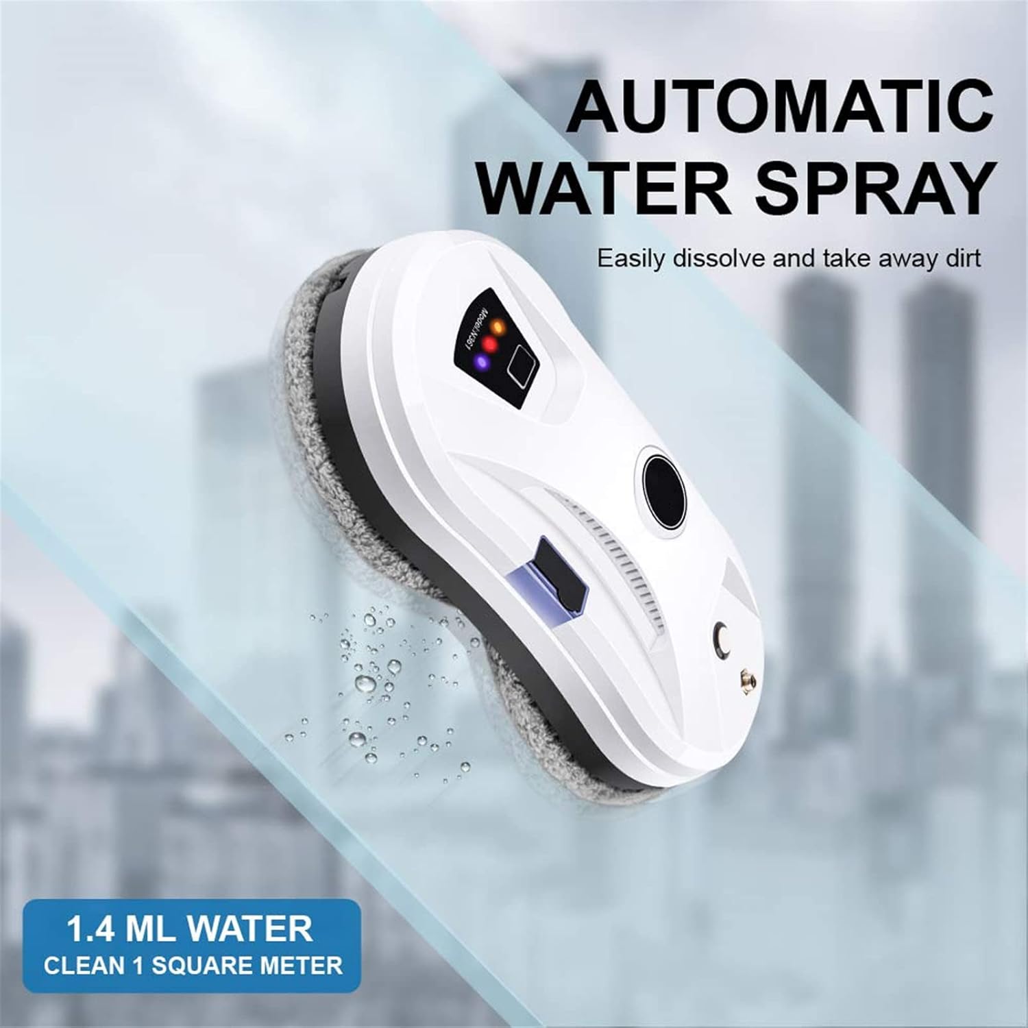 Wireless Window Cleaner Robot, Automatic Robotic Window Cleaning Vacuum Cleaner, Smart Glass Robot for Inside and Outdoor Glass Tile Window