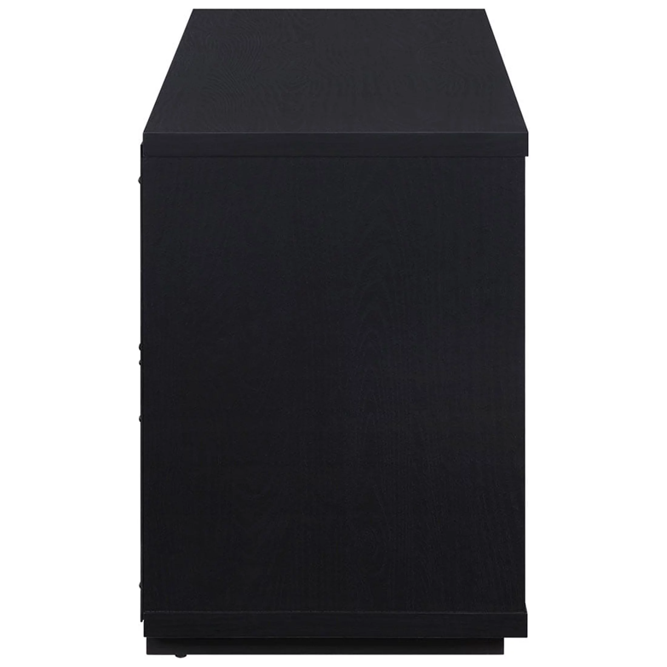 Beautiful Fluted TV Stand for TV’s up to 70” by Drew Barrymore, Rich Black Finish