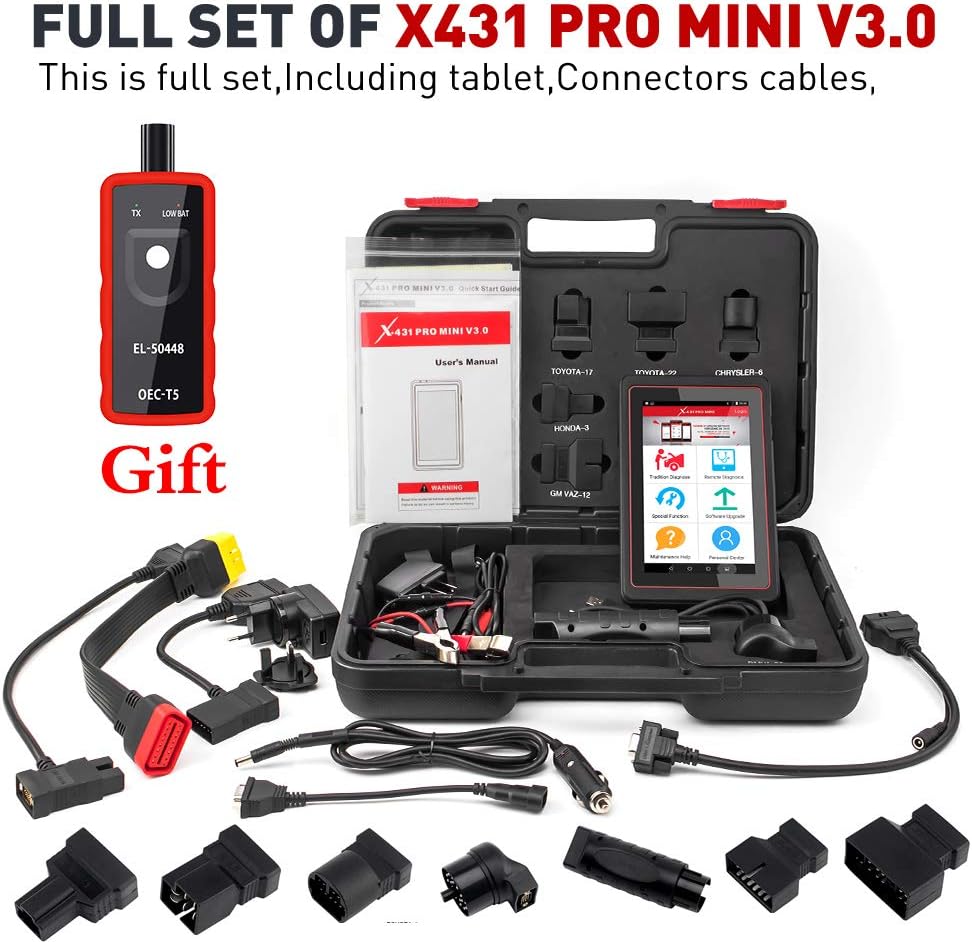 LAUNCH X431 PRO Mini Bi-Directional Scan Tool Full System Scanner,Key Program,31+Service,Variant Coding, Active Test,AutoAuth for FCA SGW,Full Connector Kits, Free Update &Gift [2022 New]