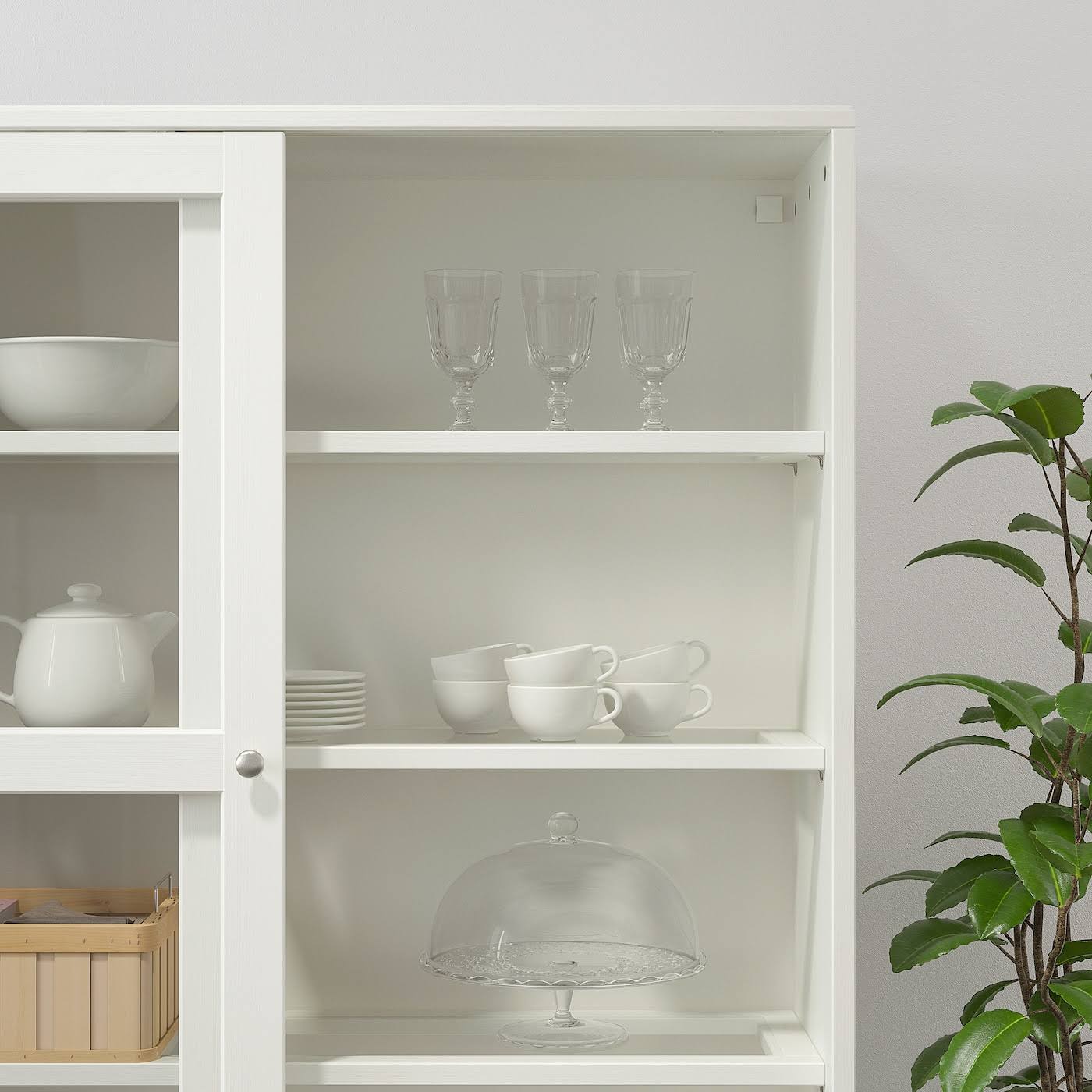 IKEA - HAVSTA Glass-Door Cabinet with Base, White Clear Glass, 47 5/8x14 5/8x52 3/4 79275119