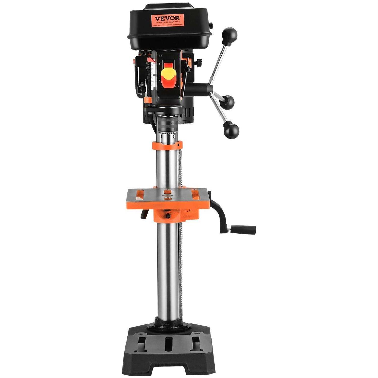 VEVOR 10 in Benchtop Drill Press 3.2 Amp 120V 5-Speed Cast Iron Bench Drill Press - Shop Hardware Tools Online Store