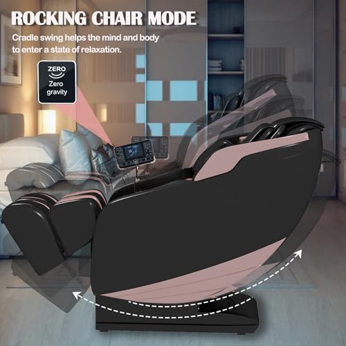 Artist hand Massage Chair Full Body, Zero Gravity Massage Chair, Dual Core SL-Track Massage Recliner Chair with 12 Modes, Bluetooth Speakers, Full Body Airbag Compression, Heating, Foot Rollers, Black