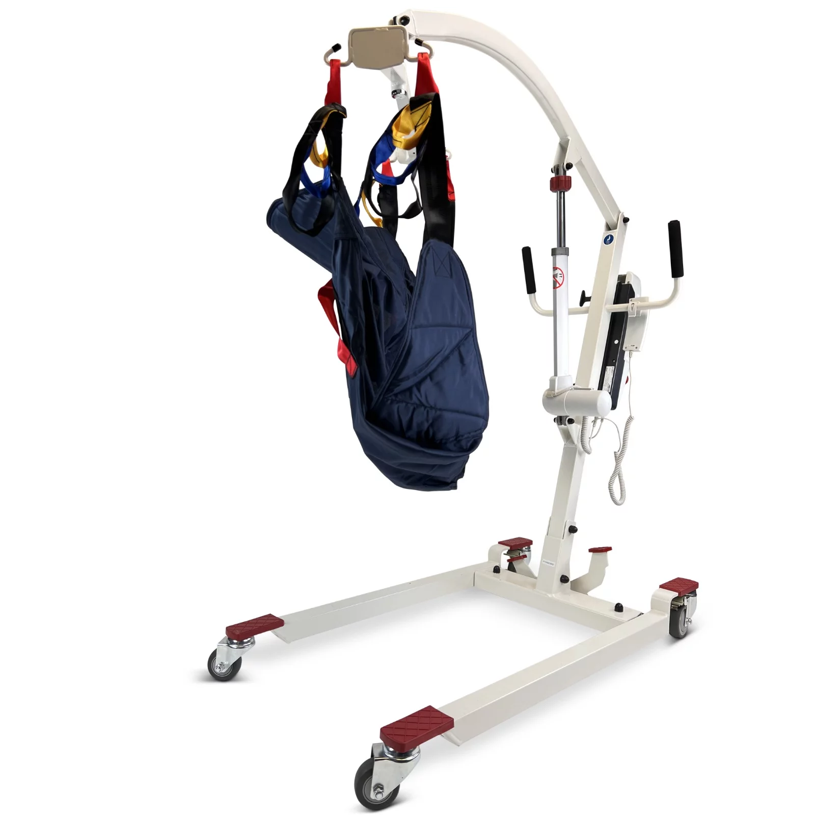COMFYGO PL-300 Electric Patient Lift with Full Mesh Sling, Medical Heavy Duty Hydraulic Lift and Opening Low Base for Home Use - Curated Treasures Market