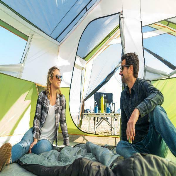 Ozark Trail 8-Person Family Cabin Camping Tent with Screen Porch and Carry Bag