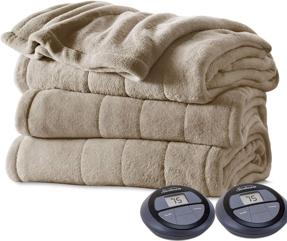 Sunbeam King Size Electric Blanket Mushroom Color
