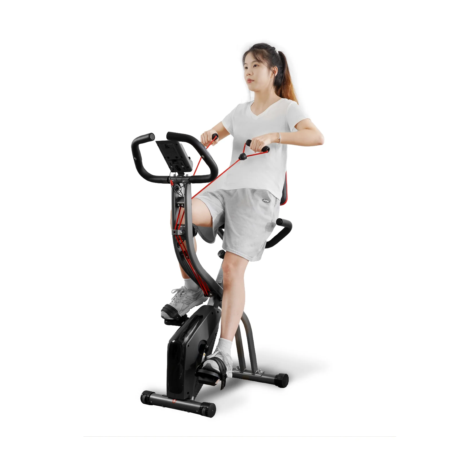 Exercise Bike 3-in-1 Folding Stationary Exercise Equipment 265 LBS Weight Capacity