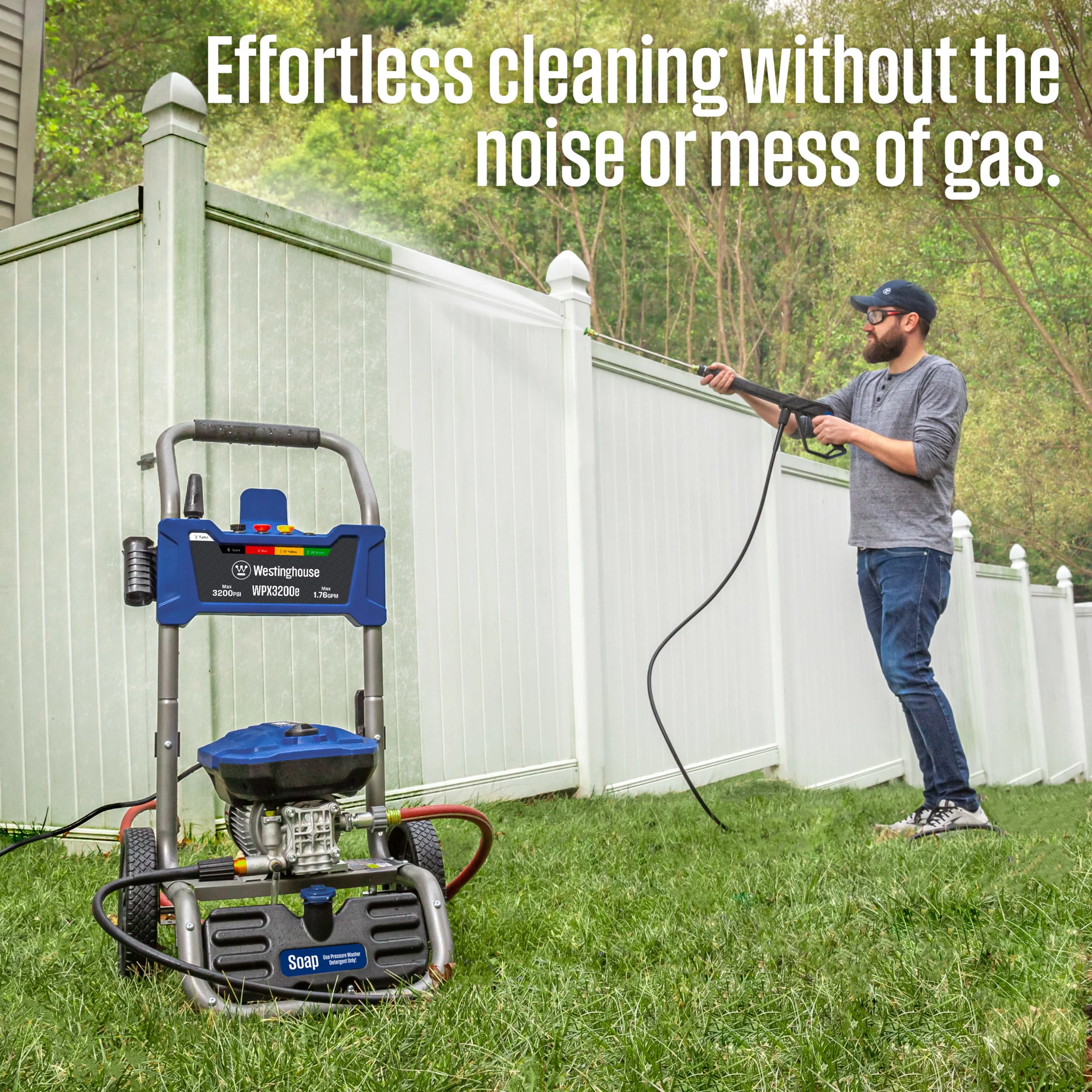 Westinghouse 2300 Max PSI Electric Pressure Washer, 1.76-GPM, Soap Tank, 5 Nozzles