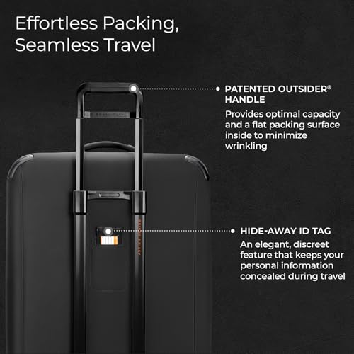 Briggs & Riley Domestic 22" Carry On Expandable Spinner - Luggage for Travel, Suitcases with Wheels, Softside Rolling Bag for Men & Women, Self-Repairing Zipper - ZDX Collection, Black