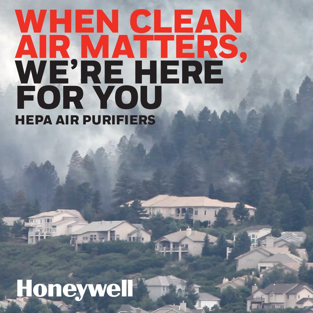 Honeywell AllergenPlus HEPA Tower Air Purifier, Allergen Reducer for Medium-Large Rooms (170 sq ft), Black - Wildfire/Smoke, Pollen, Pet Dander, and Dust Air Purifier, HPA160