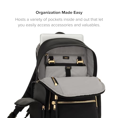 TUMI - Voyageur Celina Backpack - Travel Backpack for Women - For Business, Commute - Holds Up to 16" Laptop - Black & Gunmetal Hardware