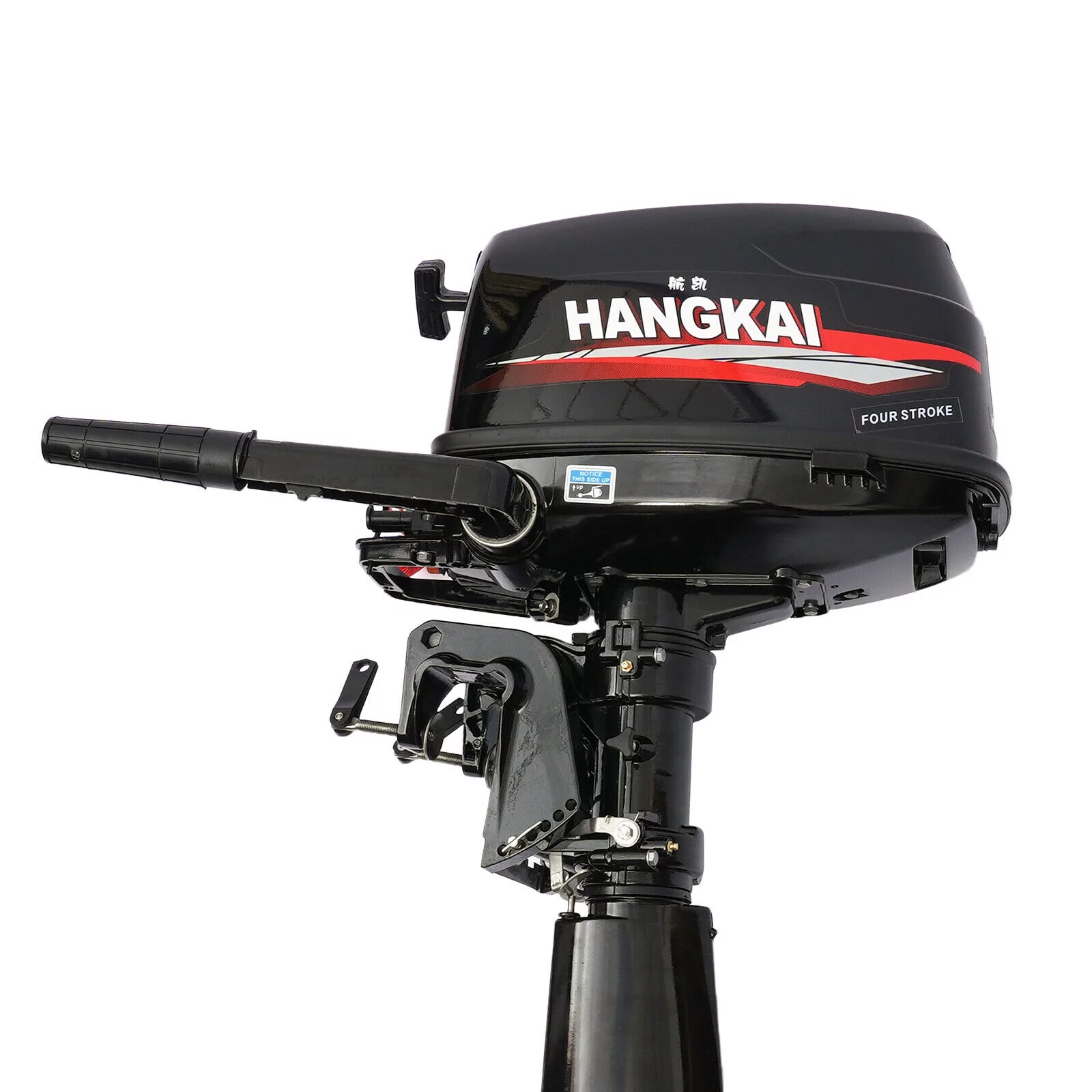 4 stroke 6.5 HP Outboard Motor Engine, 123CC 4800W Gasoline Power Boat Motor Engine with Water Cooling CDI System, Mud Motor Kit, Water Power Equipment for Plate Stern Plate Height of 17 Inches Boat… - Curated Treasures Market