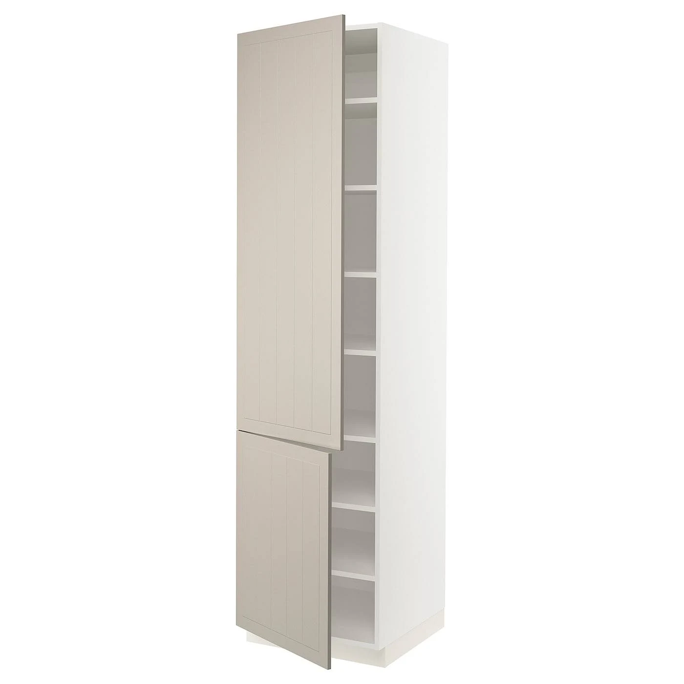 IKEA - SEKTION High Cabinet with shelves/2 Doors, white/Stensund Beige, 24x24x90 29407607