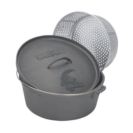 Barbour 7420 Bayou Classic 20 Quart Dutch Oven with Lid and Basket
