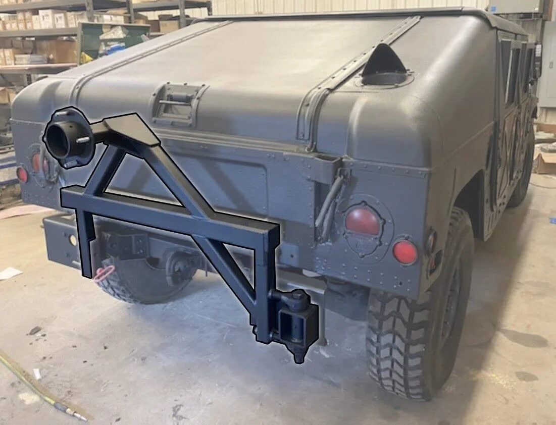 Bumperless Swing Away Tire Carrier For Military Humvee All Model W/O Bumper M997