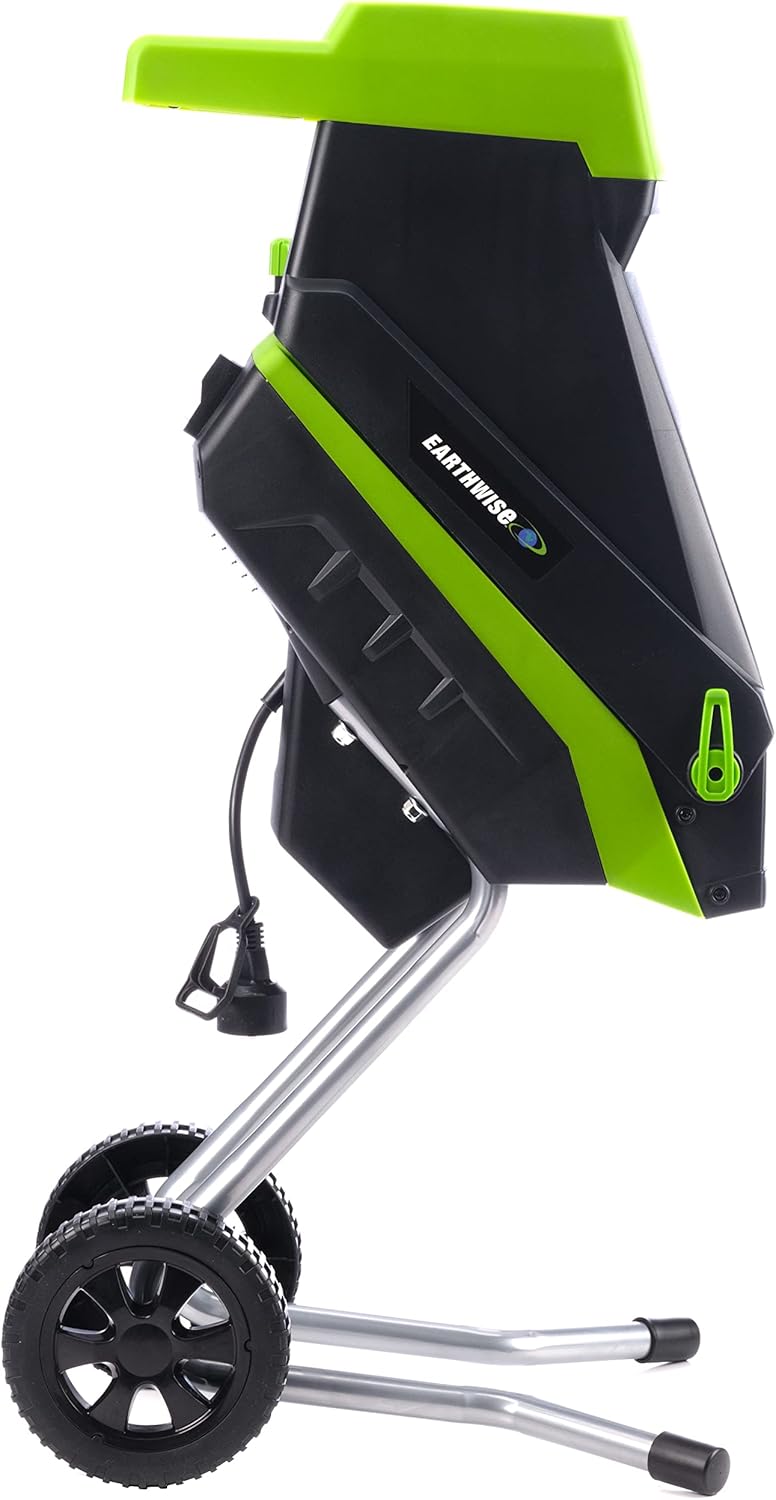 Earthwise Power Tools by ALM GS015 15-Amp Electric Corded Chipper/Shredder with Collection Bag, Green/Black