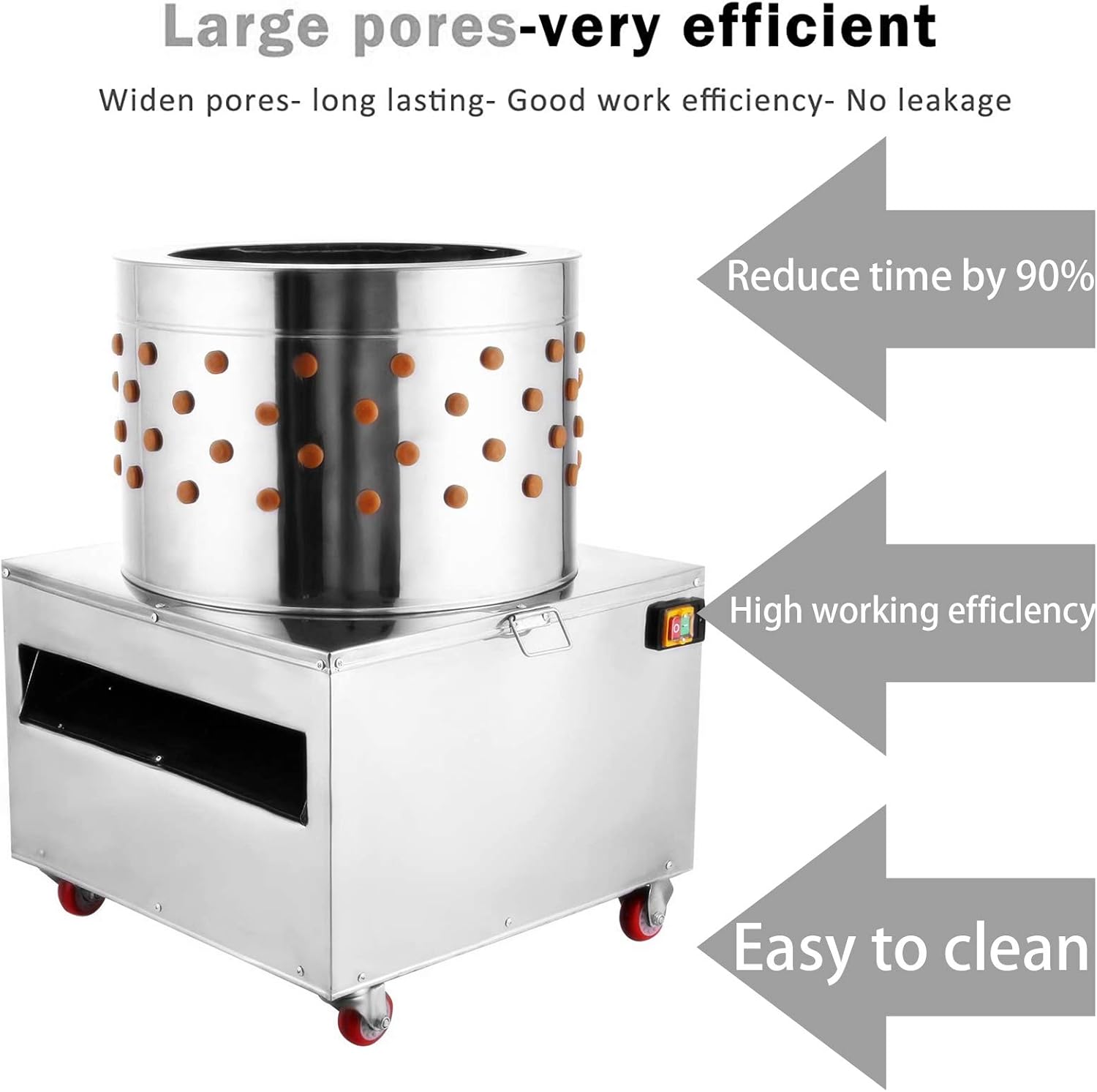 NN/AA 2HP 110V Stainless Steel Chicken Plucker 1500w 275r/min Poultry Feather Remover 20 Inch for Poultry Chicken, Bird, Duck, Turkey.