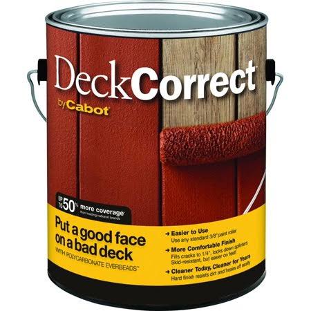 Cabot 25200 Deck Correct Coating Deck Correct Cabot Gallon (Case of 4), Size: 4 in