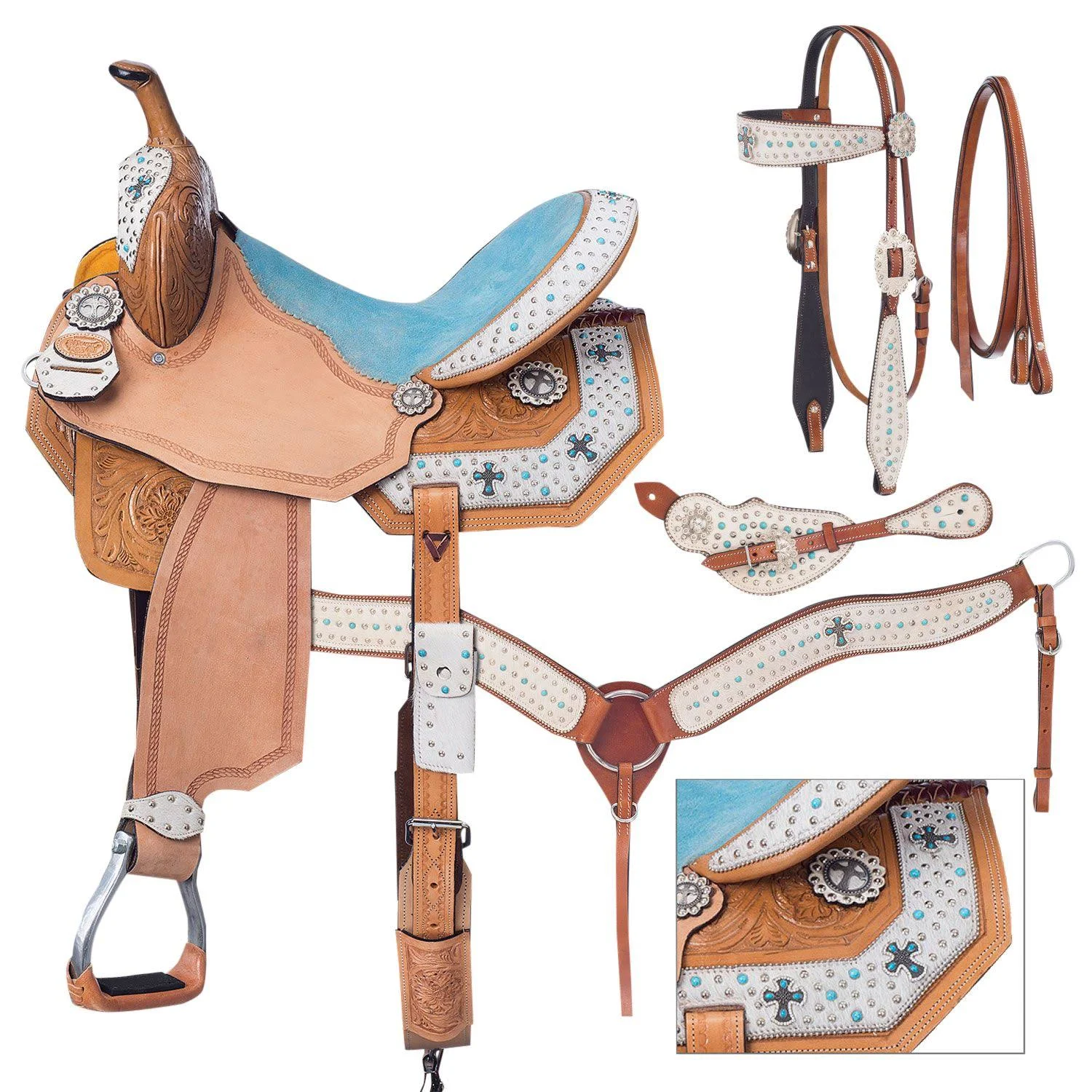 Silver Royal Desert Hope Barrel Saddle Package